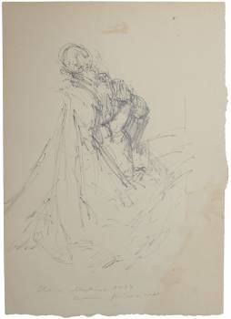 ZEICHNUNG NACH GRÜNEWALD  1987, Bleistift, 48 x 29 cm