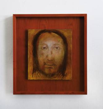 VERA ICON  2019, Harzöllasur auf Holz, 40 x 35  cm