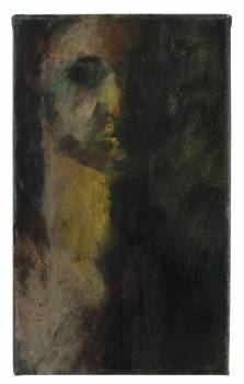 SELBSTPORTRAIT, 1985, Öl auf Leinwand, 30 x 20 cm