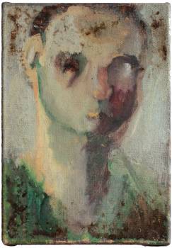 SELBSTPORTRAIT, 1985, Öl auf Leinwand, 37 x 25 cm