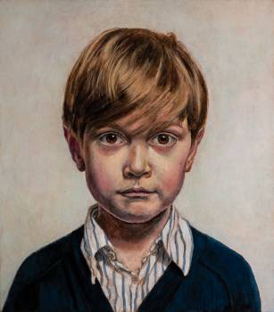 LUC, 2018, Harzöllasur auf Holz, 40 x 35 cm