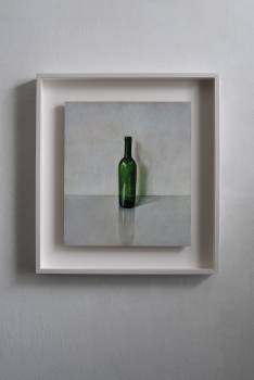 DAS ENDE DES SOMMERS, 2019, Harzöllasur auf Holz, 57 x 50 cm