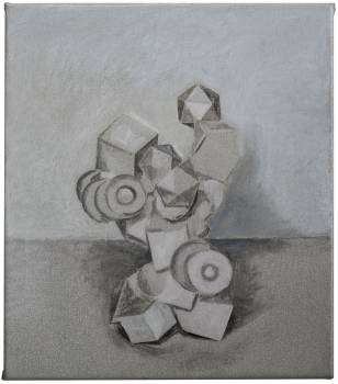 OBJEKT, 2019, Öl auf Leinwand, 40 x 35 cm
