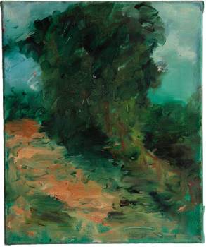 BAUM, 1984, Öl auf Leinwand, 45 x 37 cm