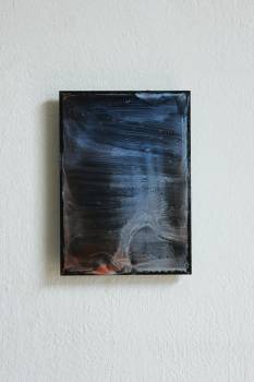 CROQUIS, 2017, Dammar auf Plexi, 21 x 15 cm