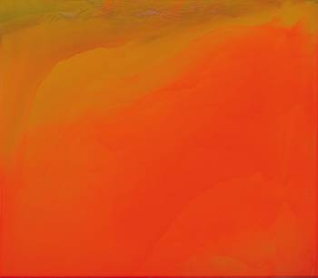 ORANGE (HAUFF)  2014 Dammar auf Plexi 50 x 57 cm 