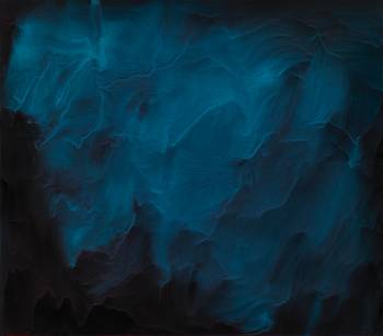 BLAUROT 2013 Dammar auf Plexi 50 x 57 cm