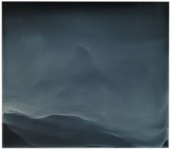 GRAU IV, 2012, Dammar auf Plexi, 50 x 57 cm