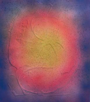 SUBSTANZ, 2018, Kreide auf Alu-Dibond, 57 x 50 cm