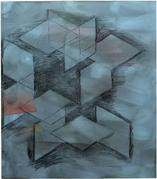 SOPHON  2019, Harzöllasur auf Holz, 40 x 35 cm