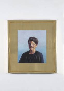 BEATUS ACUTIS, 2022, Harzöllasur auf Holz, 40 x 35 cm