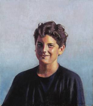 BEATUS ACUTIS, 2022, Harzöllasur auf Holz, 40 x 35 cm