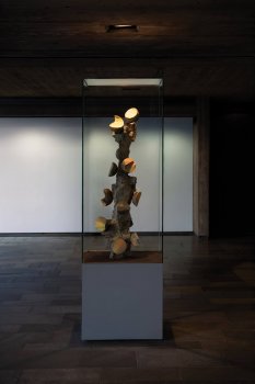 FARBBAUM (MONUMENT) 2022- 2025 Kunststoff, Gips, Acryl, Knetmasse, Bienenwachs, 138 x 34 x 36 cm Installation KFG,  Bonn, 2025