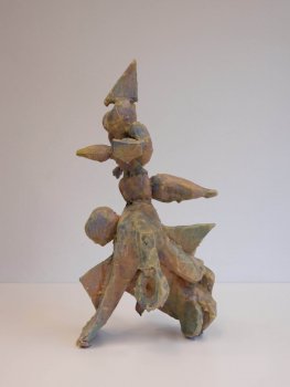 DER ALTE MALER  2022 - 2025   Knetmasse, Epoxyd, Acryl, Bienenwachs 41 x 34 x 29 cm 