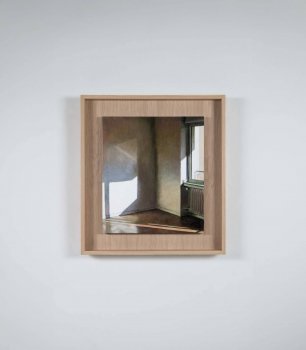 WENDE    2024       Resin oil glaze on wood       40 x 35 cm  