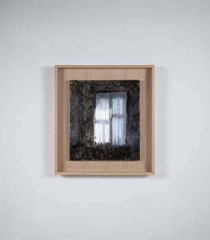 SCHLAFZIMMER CROQUIS 2023        Harzöllasur auf Holz            40 x 35 cm   