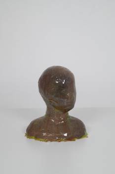 LA RAISON, 2022, epoxy resin, acrylic, modeling clay, plastic, 31 x 27 x 26 cm