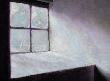 ATELIER (Detail) 2023  Harzöllasur auf Holz  40 x 35 cm