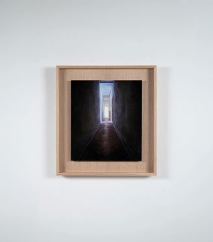 AUFERSTEHUNG     2025        Harzöllasur auf Holz            40 x 35 cm   