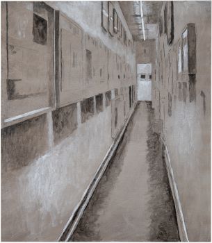 GANG   2023   Harzöllasur auf Holz       40 x 35 cm  