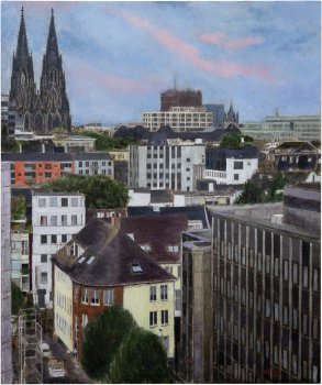 KÖLN  2025,  Öl auf Holz, 60 x 50 cm