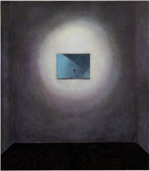 KREUZ IM SPIEGEL    2024        Harzöllasur auf Holz            40 x 35 cm     