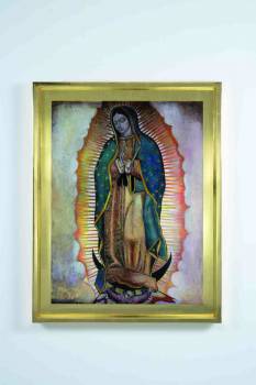 MARIA, 2022, Harzöllasur auf Holz, 80 X 60 cm