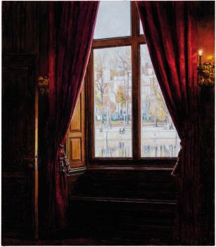 MAURITSHUIS 2023  Harzöllasur auf Holz  40 x 35 cm