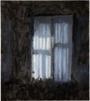 SCHLAFZIMMER CROQUIS     2023       Harzöllasur auf Holz      40 x 35 cm     